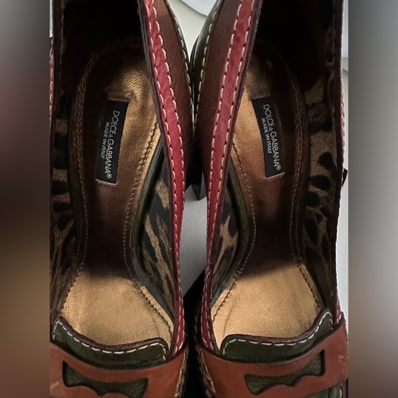 Dolce & Gabbana high heel loafers colorblock pumps. EU size 38.5 - Picture 5 of 8